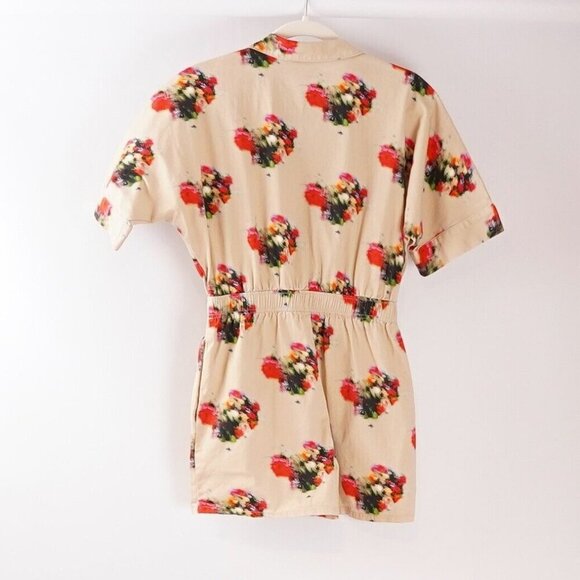 Adam Lippes Blurry Floral Short Sleeve Romper - Size 2 - EUC - Picture 3 of 8